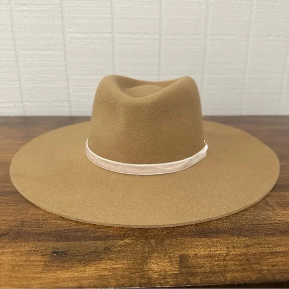 Rag & Bone New York Women\'s Camel Florence Fedora Hat 100% Wool Size L NWT main image 8